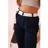 168032 13 damske viskozove kalhoty art3922 s paskem a ohrnutymi nohavicemi vyprodej