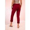 168032 16 damske viskozove kalhoty art3922 s paskem a ohrnutymi nohavicemi vyprodej