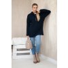 169784 9 mikina hazel na zip s kapuci oversize velikost uni barva cerna