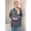 169784 51 mikina hazel na zip s kapuci oversize velikost uni barva cerna