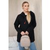 169784 mikina hazel na zip s kapuci oversize velikost uni barva cerna