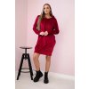 223412 1 velurove saty sophie s kapuci velikost uni barva bordo