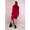 223412 2 velurove saty sophie s kapuci velikost uni barva bordo