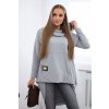 169973 mikina yasmina s kapuci s dlouhymi zady velikost uni barva seda