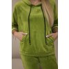 198662 3 damska velurova souprava erin mikina teplaky velikost uni barva zelena svetle