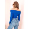 184163 1 damske body 12330 s dlouhym rukavem a odhalenymi rameny velikost uni barva modra