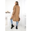 169769 6 svetr cardigan kostkovany khaki