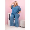 171452 12 damska souprava plus size 51013 halenka kalhoty velikost uni barva modra