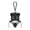 222980 5 obsessive alliane corset thong korzet tanga velikost 2xl 3xl barva cerna