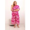 172856 5 damska plus size viskozova souprava s geometrickym potiskem