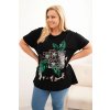 173069 tricko plus size 1323 s ozdobnym kvetinovym potiskem