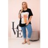 173072 45 damska bavlnena halenka plus size s potiskem day dream velikost uni barva cerna