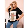 173072 36 damska bavlnena halenka plus size s potiskem day dream velikost uni barva cerna