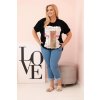 173072 37 damska bavlnena halenka plus size s potiskem day dream velikost uni barva cerna