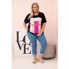 173072 41 damska bavlnena halenka plus size s potiskem day dream velikost uni barva cerna