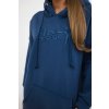 174302 6 zateplena mikina crys s vysivanym textem oversize velikost uni barva modra tmave