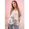 176180 damska oversize halenka 25290 s ohrnutym rukavem