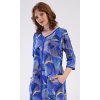 176639 2 damske domaci saty s trictvrtecnim rukavem eliza barva modra velikost xl