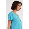 176648 10 damske domaci saty s kratkym rukavem vanda barva tyrkysova velikost xl