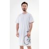 176915 7 panska nocni kosile s kratkym rukavem velke kolo barva seda svetle velikost 2xl