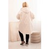 213509 10 damska bunda 5614 plus size prosivana s kapuci a napisem hope velikost uni barva zelena
