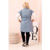 177074 26 damska vesta plus size prosivana s paskem a limcem velikost uni barva modra