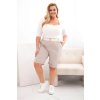 177410 sortky plus size art52231 s paskem velikost xl barva seda svetle
