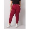 183452 damske teplaky plus size rv dr 6300 19 basic feel good barva bordo velikost 2xl