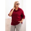 223106 24 damska bluza plus size s bavlnou volneho strihu s vodnim vystrihem velikost uni barva zelena