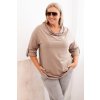 223106 8 damska bluza plus size s bavlnou volneho strihu s vodnim vystrihem velikost uni barva zelena