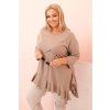 223112 4 damska bluza plus size s bavlnou kapsou a ohrnutym rukavem kiwi velikost uni barva cerna