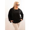 223115 12 damska bluza plus size s bavlnou kapsou a ohrnutym rukavem kiwi velikost uni barva smetanova