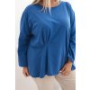 223115 2 damska bluza plus size s bavlnou kapsou a ohrnutym rukavem kiwi velikost uni barva smetanova
