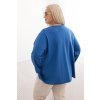 223115 3 damska bluza plus size s bavlnou kapsou a ohrnutym rukavem kiwi velikost uni barva smetanova