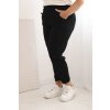212954 1 damske kalhoty plus size 8562 s viskozou a sirokou gumou v pase velikost uni barva seda
