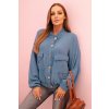 214931 12 damska muselinova kosile it90 s dlouhym rukavem velikost uni barva modra tmave