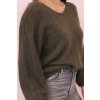 197411 35 damsky svetr it92 z mohairu volneho strihu s vystrihem do v velikost uni barva smetanova