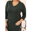 204665 42 damske saty plus size 21548 s vystrihem do v velikost uni barva cervena