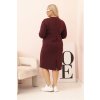226209 12 damske saty plus size 21548 s vystrihem do v velikost uni barva cervena