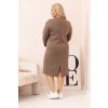 226209 21 damske saty plus size 21548 s vystrihem do v velikost uni barva cervena