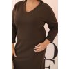 226209 4 damske saty plus size 21548 s vystrihem do v velikost uni barva cervena
