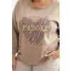 189446 34 damska mikina plus size 21771 s potiskem velikost uni barva smetanova