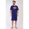 183911 6 panska nocni kosile s kratkym rukavem fresh start barva modra tmave velikost l