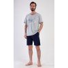 Pánské pyžamo šortky Bruno (Barva Šedá, Velikost 2XL)