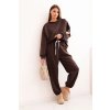 184454 1 damska souprava maslova s volnou mikinou a kalhotami s napisem love velikost uni barva bordo