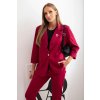 206093 23 damsky komplet punto elegantni sako a kalhoty velikost uni barva bordo