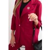 206093 26 damsky komplet punto elegantni sako a kalhoty velikost uni barva bordo