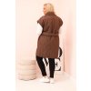 186056 10 damska vesta plus size prosivana s paskem a limcem velikost uni barva bordo