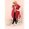 186056 13 damska vesta plus size prosivana s paskem a limcem velikost uni barva bordo