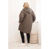 205850 3 damska bunda 5614 plus size prosivana s kapuci a napisem hope velikost uni barva modra tmave